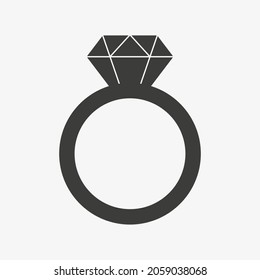 Ring vector icon isolated on white background.