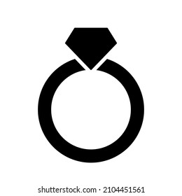 Ring vector icon on white background.