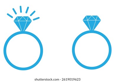 Ring vector icon on white background. Flat vector diamond ring icon, engagement and wedding sign for web design eps 10 