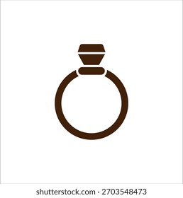 Una Ilustración vectorial de anillo con un diseño detallado de un anillo elegante, perfecto para joyas, moda o accesorios. Se puede utilizar para logotipos, iconos, carteles o diseño digital 