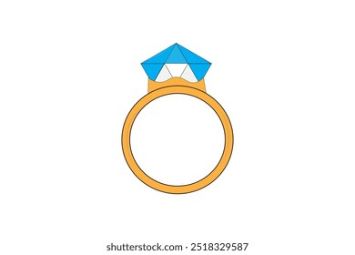 Gráficos de Ilustración vectorial de anillo para Web y diseño App, marketing, publicidad, marca y maquetas de medios impresos o digitales.