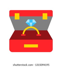 Ring vector illustration, Isolated flat design icon