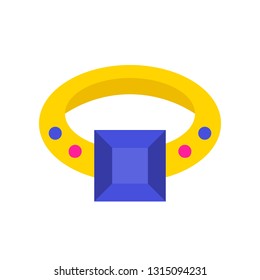 Ring vector illustration, Isolated flat design icon
