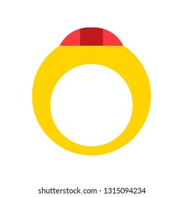 Ring vector illustration, Isolated flat design icon