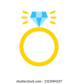 Ring vector illustration, Isolated flat design icon