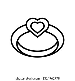 Ring vector illustration, Isolated line design icon
