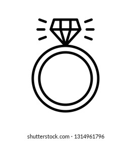 Ring vector illustration, Isolated line design icon