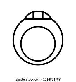 Ring vector illustration, Isolated line design icon