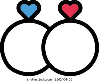 ring vector illustration isolated on a transparent background. stroke vector icons for concept or web graphics.