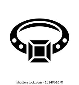 Ring vector illustration, Isolated solid design icon