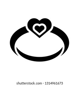Ring vector illustration, Isolated solid design icon