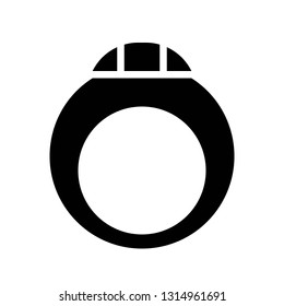 Ring vector illustration, Isolated solid design icon