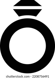 ilustración de anillo Vector en un fondo transparente. Símbolos de calidad premium. Icono vector de gílifo para el concepto y diseño gráfico.