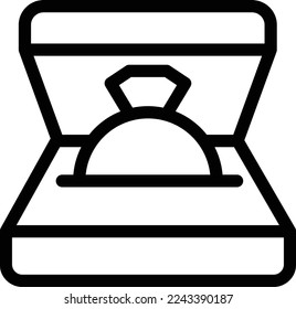 ilustración de anillo Vector en un fondo transparente. Símbolos de calidad superior. Iconos vectoriales de línea delgada para el diseño de conceptos y gráficos.
