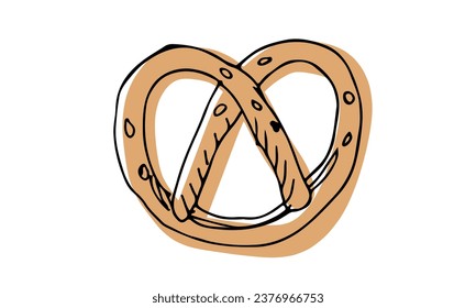 Ring  vector illustration , sketch hand drawn doodle illustration , street food sketch isolate on white background for different design uses such as advertising for bakery, cookbook ,pack