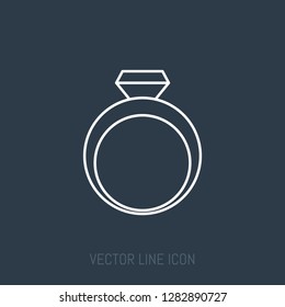 Ring Vector Line Icon.
