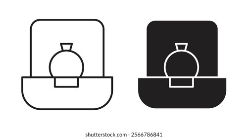 Ring vector line icon illustration