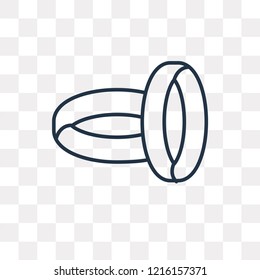 Ring vector outline icon isolated on transparent background, high quality linear Ring transparency concept can be used web and mobile
