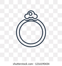 Ring vector outline icon isolated on transparent background, high quality linear Ring transparency concept can be used web and mobile