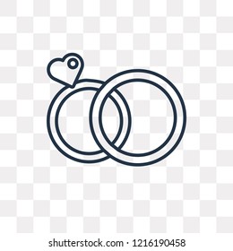 Ring vector outline icon isolated on transparent background, high quality linear Ring transparency concept can be used web and mobile