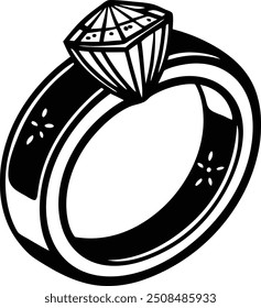 Ring vector silhouette art illustration