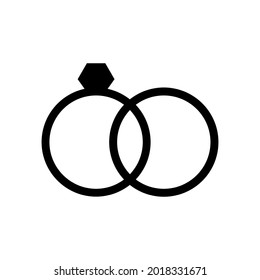 Ring wedding. Ring icon. Ring wedding icon. Black color