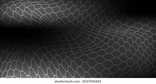 Ring white black wave technology texture background. Abstract big data digital concept. 3d rendering.