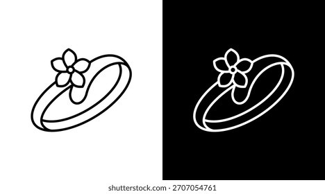 Diseño de conjunto de iconos de anillo blanco