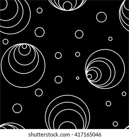Ring white seamless pattern. Fashion graphic background design. Modern stylish abstract colorful texture. Template for prints, textiles, wrapping, wallpaper, website etc. VECTOR illustration.