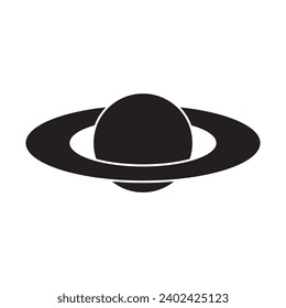 ringed planet icon vector template illustration logo design