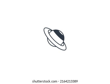 Ringed Planet Vector Flat Emoticon Isolated Stock Vector (Royalty Free ...