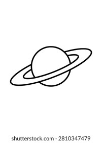 Ringed Saturn Planet Coloring