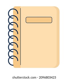 ringed yellow book over white