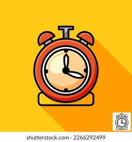 ringing alarm clock flat illustration design