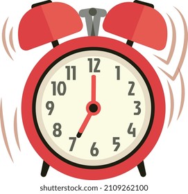 Ringwecker-Symbol. Zeitsymbol aufwachen