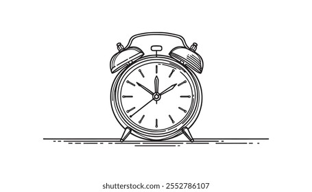 Ringing Alarm Clock Morning Wake Up Drawing