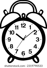 Ringing alarm clock vector illustration
 on white background