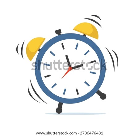 Ringing Alarm Clock vector Illustration