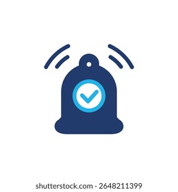 ringing bell alarm colored icon vector design good for web or mobile app