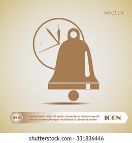 Ringing bell and cock icon