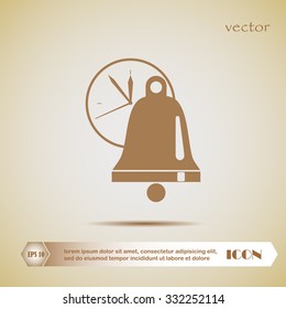 Ringing bell and cock icon