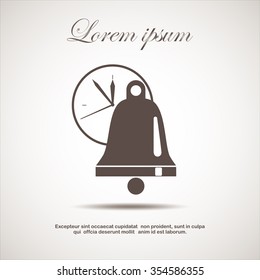 Ringing bell and cock icon