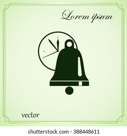 Ringing bell and cock icon