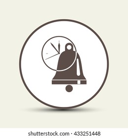 Ringing bell and cock icon