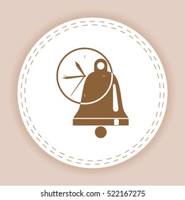 Ringing bell and cock icon