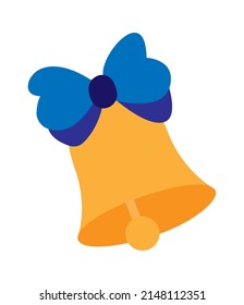 Sonando la campana. Icono de educación. Ilustración del vector