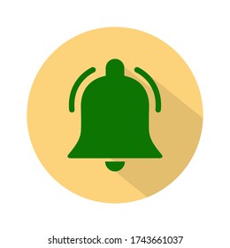 Ringing Bell Flat Icon Vector. Notification Profile Symbol Illustration