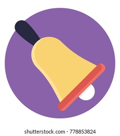 A ringing bell, flat vector icon design