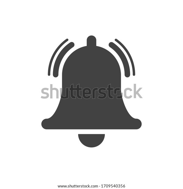 Ringing Bell Flat Vector Isolated Icon Stock Vector (Royalty Free ...