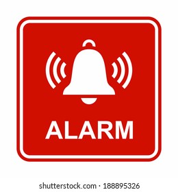 Ringing bell icon. Alarm sign.